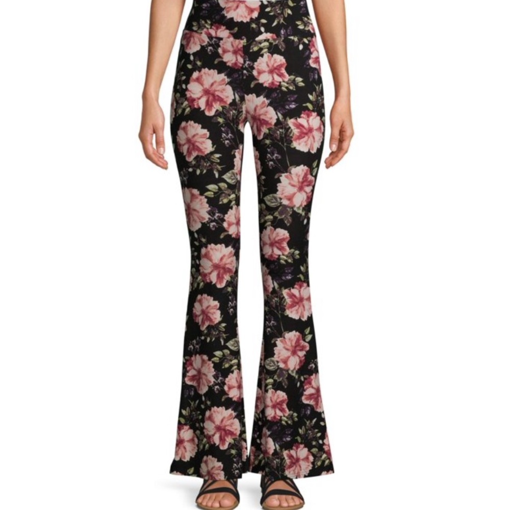 floral flare pants